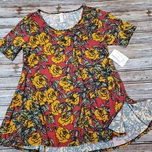 LuLaRoe Golden Rose Perfect T Small NWT